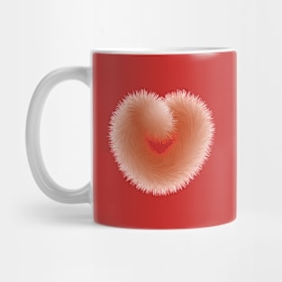 Red Love With Fur Mug